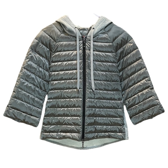 ANORAK Hooded Flare Jacket in Antique Silver - Picture 6 of 13